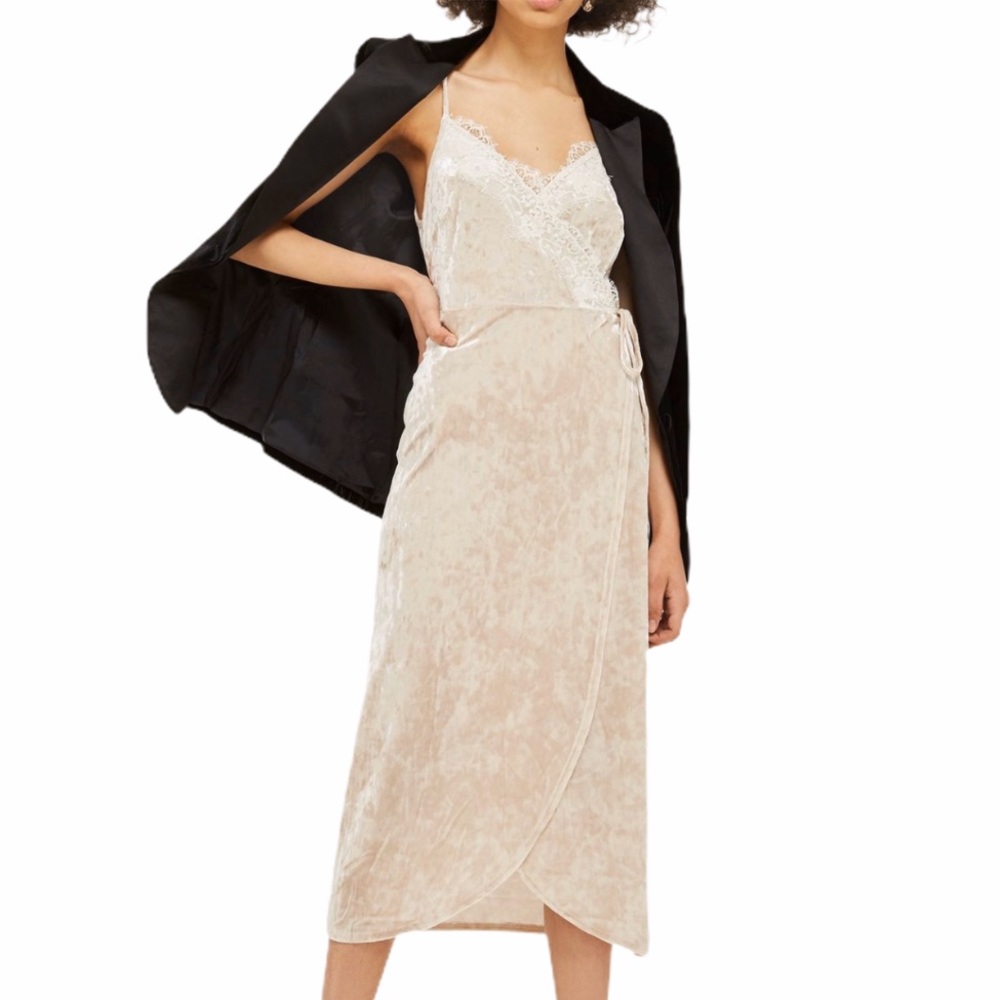 [ TopShop ] Velvet Plunge Dress